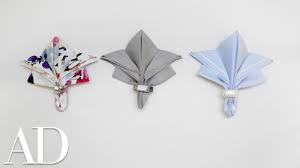 We offer a wide variety of napkin folding styles that are both fun and easy to do. 6 Easy Napkin Folds For Any Dinner Party Architectural Digest Youtube