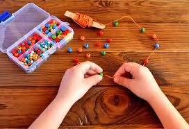 threading beads activities for preers
