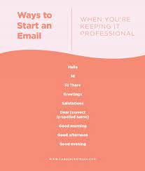 35 ways to start an email and a few
