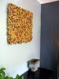 turn leftover wine corks into wall art