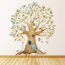 Fairy Tree House Childrens Wall Sticker