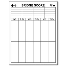 Printable Bridge Score Sheets Bridge Card Bridge Playing