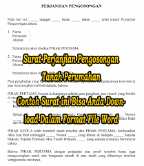 Berikut ini adalah contoh surat perjanjian sewa rumah kontrakan terbaru. Contoh Notis Pengosongan Rumah Sewa Situs Properti Indonesia Cute766
