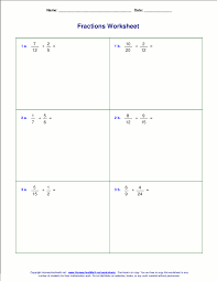 Fraction worksheets 1 fraction addition, subtraction, multiplication, and division. Worksheets For Fraction Addition