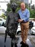Image result for r k laxman`s common man statue