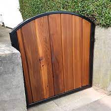 Metal Framed Timber Path Garden Gates