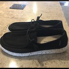 Hey dude shoes women's wendy aqua chambray loafer. Hey Dude Shoes Black Hey Dude Womens Shoe Size 9 Poshmark