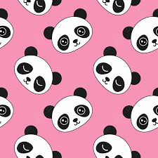 cute pandas on pink background icon