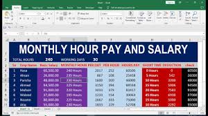 how to make salary hourly pay sheet in