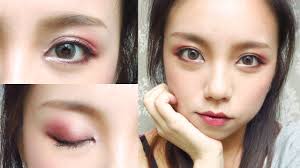 burgundy smokey eye tutorial for asian