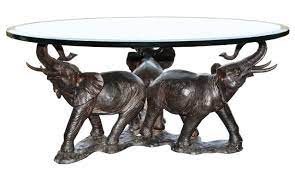 Glass Top Coffee Table With Bronze