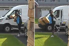 delivery man caught tossing packages ...