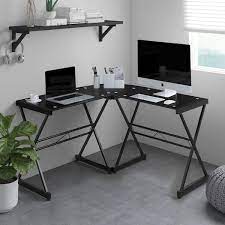 L Shaped Black Computer Desk