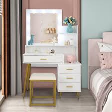 ktaxon vanity table with lighted mirror