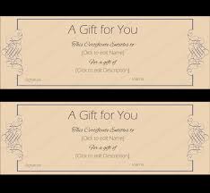 Formal Note Gift Certificate Template Create Gift Certificates