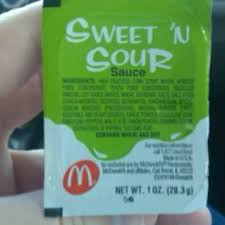 sweet n sour sauce and nutrition facts