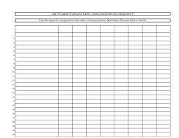 Blank 10 Column Worksheet Template Templates Printable