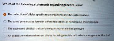 alleles specific to an organism