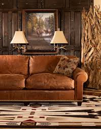 Weathered Ranch Western Leather Sofa