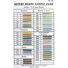 sample cards miyuki beads beads