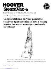 hoover steamvac spinscrub manuals