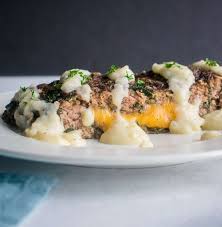 cheese stuffed meatloaf with spinach