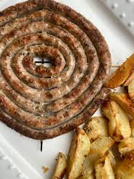 homemade cheese and parsley sausage