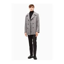 Double Ted Light Grey Short Peacoat