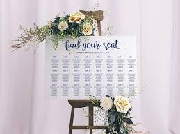 Wedding Seating Chart Navy Table Plan Wedding Seating