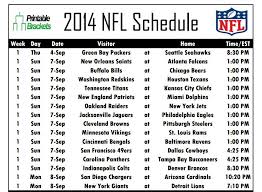 Printable Nfl Schedules For All 32 Teams Now Available At