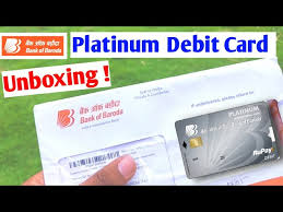 baroda platinum debit card unboxing