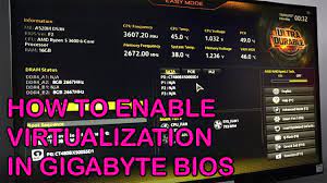 enable virtualization on gigabyte bios