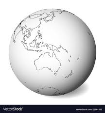 australia 3d earth globe vector image