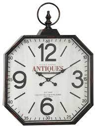octagon shaped antique black wall clock