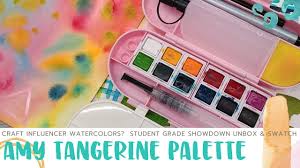 amy tangerine watercolor palette unbox