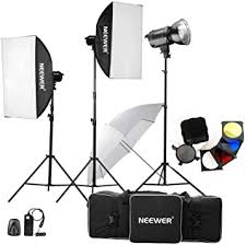 Amazon Com Neewer 900w 300w X 3 Professional Photography Studio Flash Strobe Light Lighting Kit For Portrait Photography Studio And Video Shoots Mt 300am Camera Photo