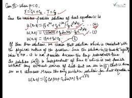 One Dimensional Heat Equation Solution