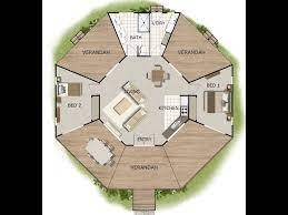 2 Bed Round House Plan 170 0 M2