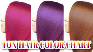 ion hair color chart for beginners and
