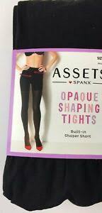 Details About Spanx Assets Tights Opaque Shaping Size 1 Black 158b Built In Shaper Short D29