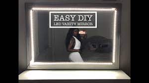 easy diy led light up vanity mirror