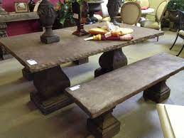 Elegant Earth Stone Table And Benches