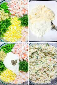 Tips for crab salad i use imitation crab flakes because they're already cut into bite sized pieces. Imitation Crab Salad With Shrimp Recipe Video Simply Home Cooked