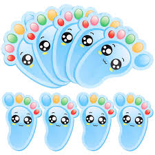 15 pairs colorful footprint stickers
