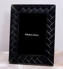 black resin handcrafted photo frame