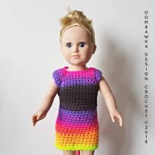 This is a free crochet pattern for a barbie simple sheath dress. 18 Inch Doll Clothes Dress Pattern For Dolly Oombawka Design Crochet
