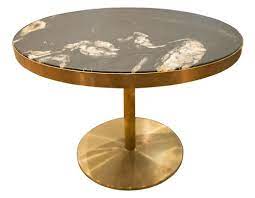 lau brass pedestal table