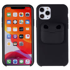 Buy products such as airpods pro case 2019 2020 front led visible, gmyle silicone protective wireless charging earbuds case cover skin with keychain. Iphone 11 Pro Max Silicone Case With Airpods Pro Case Black