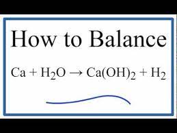 How To Balance Cao H2o Ca Oh 2