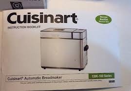 So far we've tried a handful of recipes. Cuisinart Cbk 100 Automatic Stainless Steel Breadmaker 2 Lb Loaf W Recipe Book 64 61 Picclick Uk